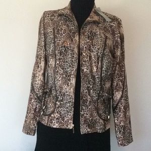 🧡🐆NEW Chico’s Zenergy Animal Jacket M/8🧡🐆